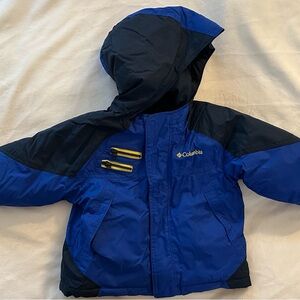 Columbia Reversible Blue and Black Hooded Jacket